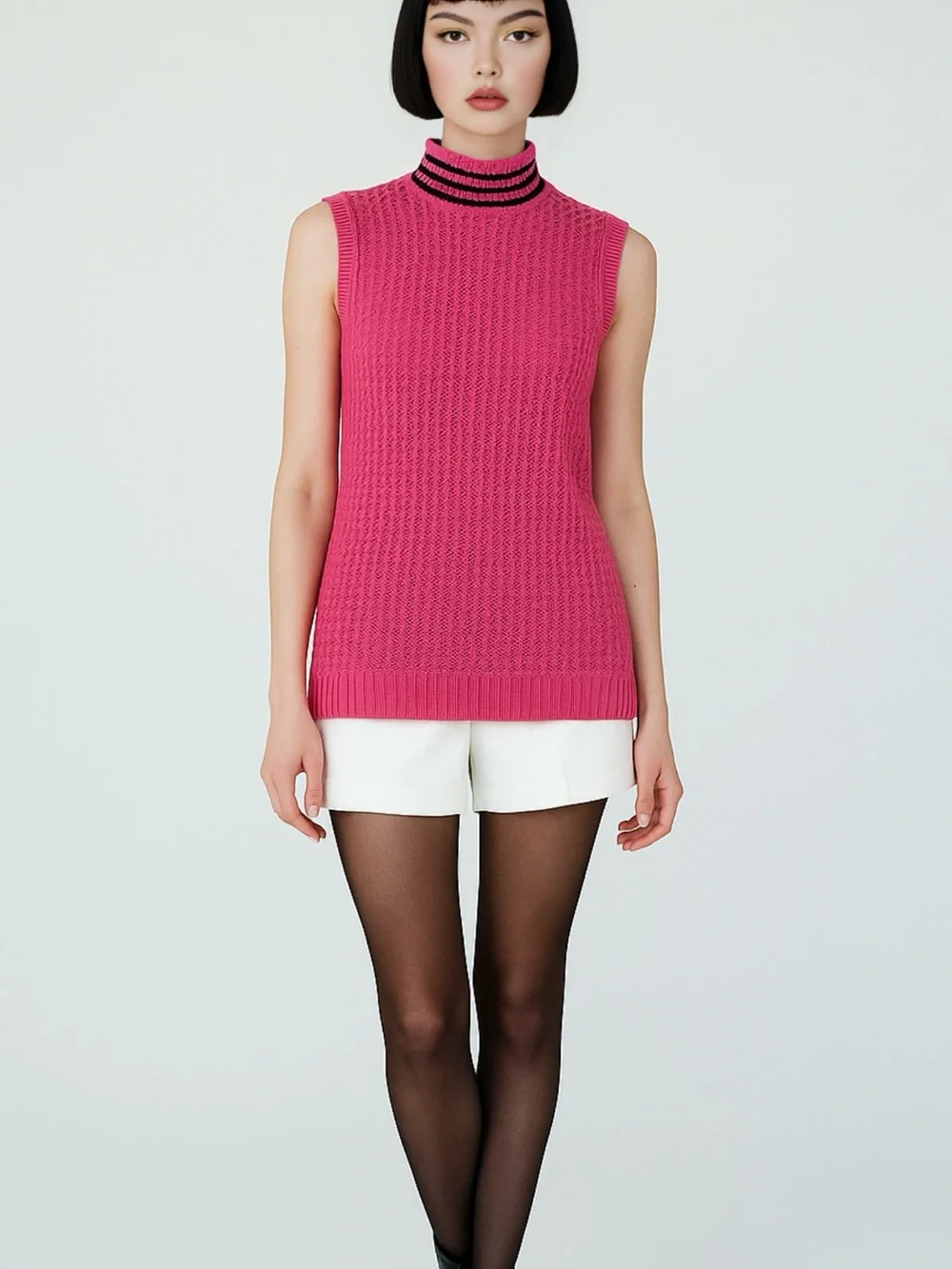 J. Crew Turtleneck Sleeveless Sweater Pink Large Style AM740 Size M